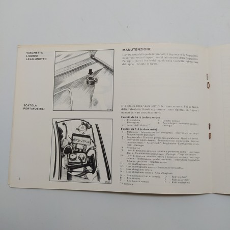 Alfa Romeo Manuale uso e manutenzione mod. Alfa 33, 1.5 Giardinetta. Polvere