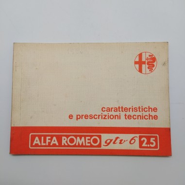 Alfa Romeo Caratteristiche e prescrizioni tecniche GTV6, 2.5, 1980. Polvere