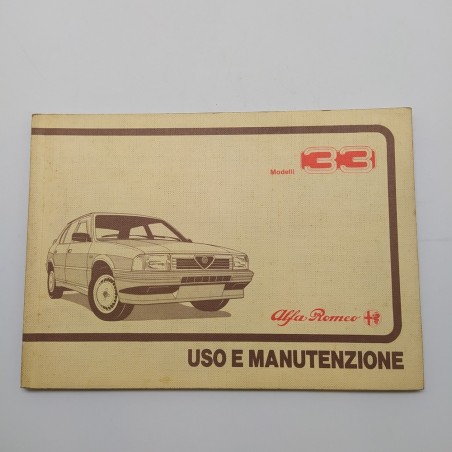 Manuale uso e manutenzione Alfa Romeo modelli 33, 1987. Polvere