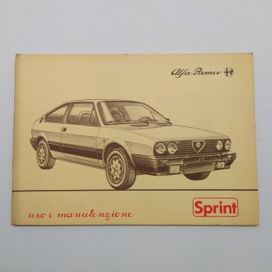 Manuale uso e manutenzione Alfa Romeo Sprint 1983. Copertina impolverata