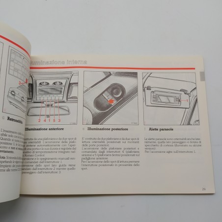 Alfa Romeo mod. 164 Manuale uso e manutenzione 1987. Macchie e polvere
