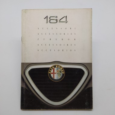 Manuale accessori Alfa Romeo mod. 164 multilingue. Segni del tempo.