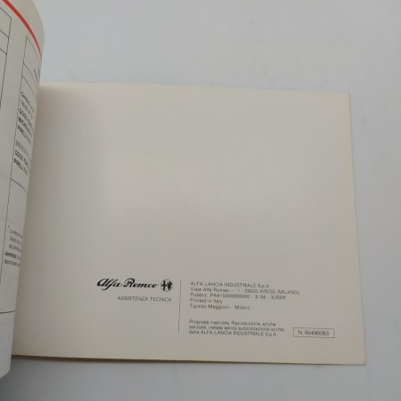 Manuale uso e manutenzione 164 Turbo 1988. Polvere e ingiallimenti
