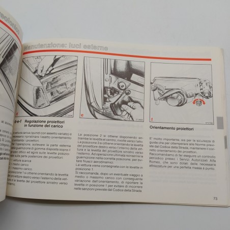 Manuale uso e manutenzione 164 Turbo 1988. Polvere e ingiallimenti