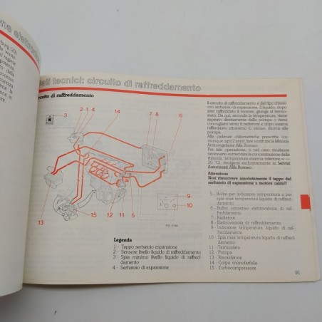 Manuale uso e manutenzione Alfa Romeo 164 V6 Turbo, 1° edizione 1990. Polvere
