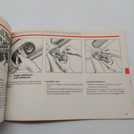 Manuale uso e manutenzione Alfa Romeo mod. 164, 3.0 V6, 1° ed. 1990. Polvere