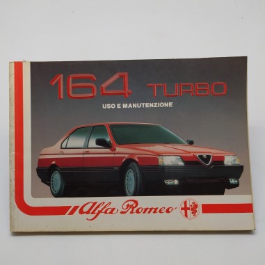 Alfa Romeo Manuale uso e manutenzione vettura 164 Turbo, 1988. Ingiallimenti