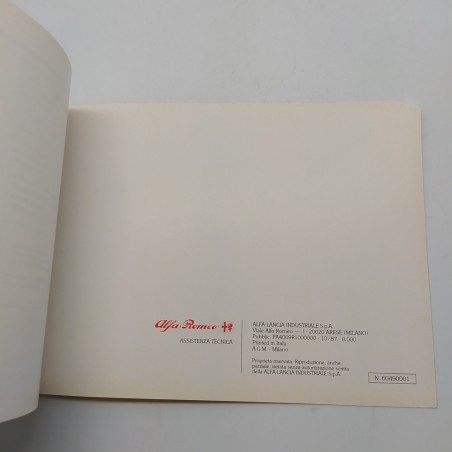 Manuale uso e manutenzione Alfa Romeo mod. 164 TD 1987. Polvere