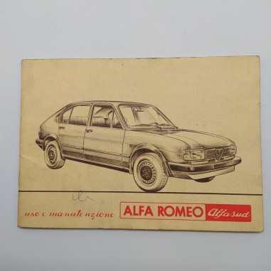 Alfa Romeo Manuale uso e manutenzione modello Alfasud, 1980. Segno a penna