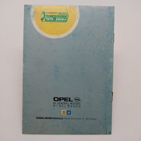 Libretto Servizio di assitenza Opel compilato e timbrato 1991. Segni del tempo