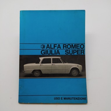 Alfa Romeo Manuale uso e manutenzione mod. Giulia Super, 1971. Polvere e macchie