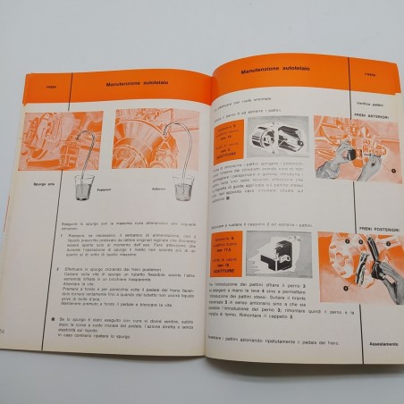 Manuale uso e manutenzione Alfa Romeo Giulia TI, 1967. Pagine incollate