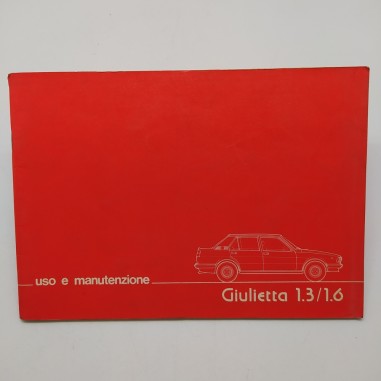 Manuale uso e manutenzione Alfa Romeo Giulietta 1.3/1.6, 1977. Segni di penna