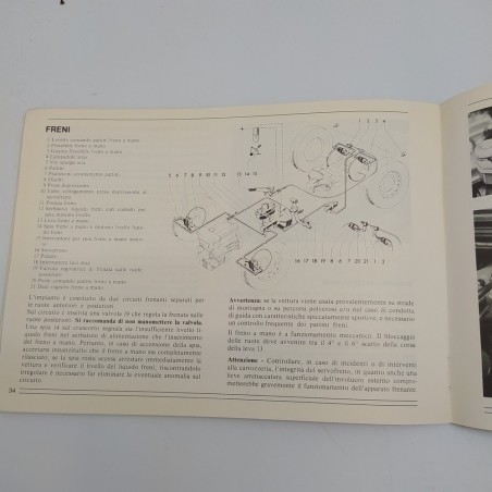Manuale uso e manutenzione Alfa Romeo Giulietta 1.3/1.6, 1977. Segni di penna