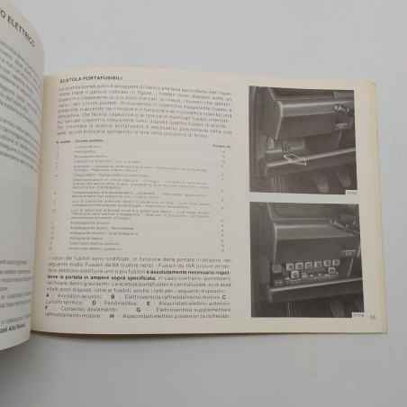Manuale uso e manutenzione Alfa Romeo mod. Giulietta 2.0 Turbo diesel, 1983