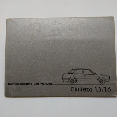 Betriebsanleitung und Wartunf Uso e manutenzione in tedesco Alfa Romeo Giulietta