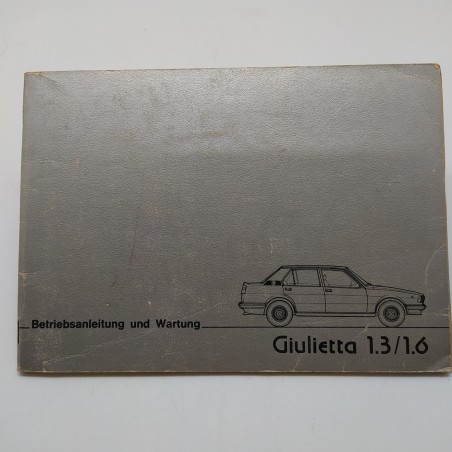 Betriebsanleitung und Wartunf Uso e manutenzione in tedesco Alfa Romeo Giulietta