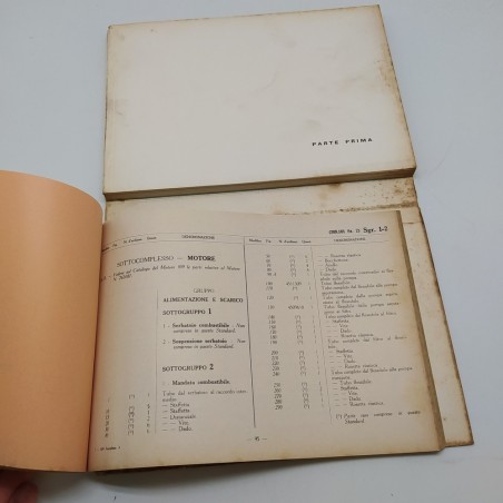 Fiat Catalogo parti di ricambio per autobus 309, 3° ed. 1963. Ingiallimento