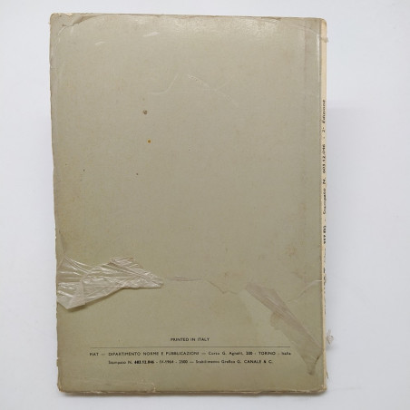 FIAT 1100T tipo 217D Catalogo parti di ricambio, 2° ed. 1964. Sbucciatura