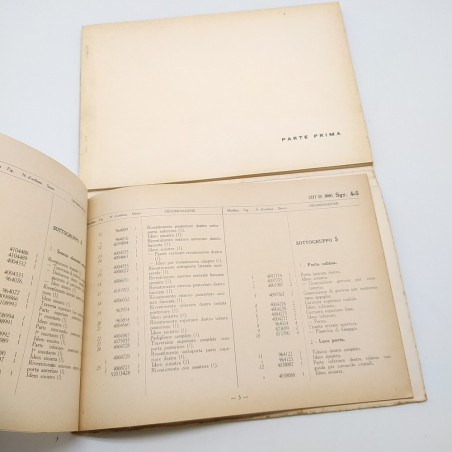 FIAT 1100T tipo 217D Catalogo parti di ricambio, 2° ed. 1964. Sbucciatura