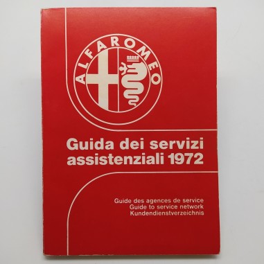 Alfa Romeo 1972 Guida dei servizi assistenziali multilingue. Polvere