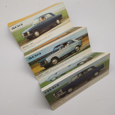 Depliant Peugeot 204, 304, 404, 504, anni'70 Timbro in copertina e ingiallimenti 2