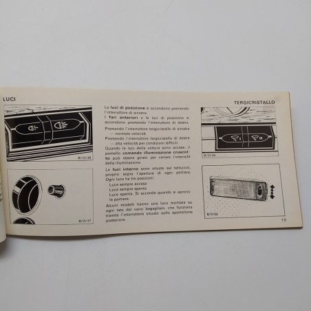Manuale d'istruzioni Ford Capri 1974. Ingrigimenti e segni di penna