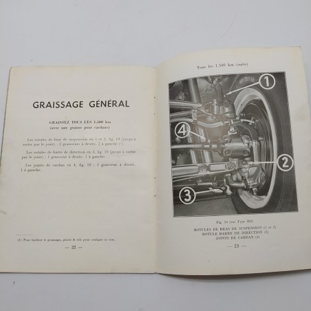 Citroen '59 Notice d'entretien - Manuale d'uso Camionettes 850/1500 kg. Macchie