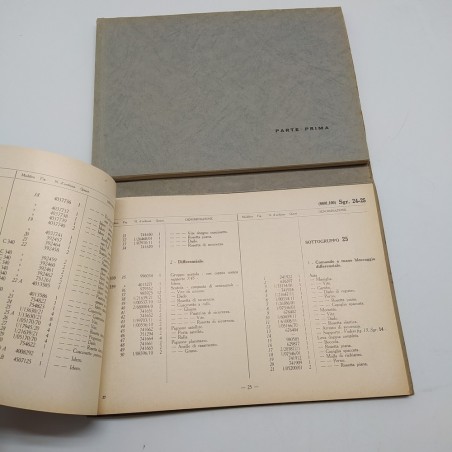 Catalogo parti di ricambio autocarro medio Fiat 639 N2, 3° ed. 1961. Ingiallito