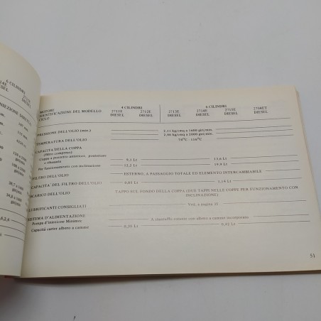 Ford Libretto uso e manutenzione motori industriali ITALIAN serie 2710, 1971