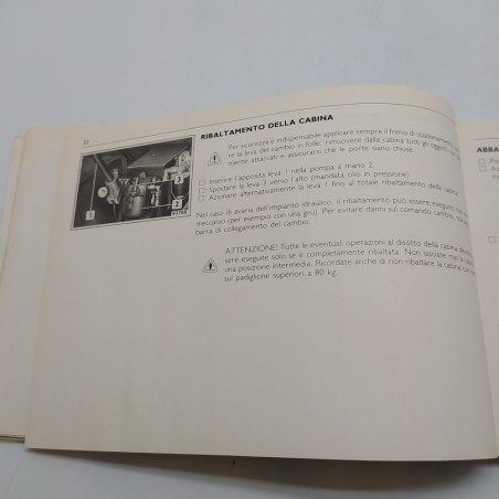 Manuale uso e manutenzione IVECO, 3° ed. 1990. Rilegatura scollata