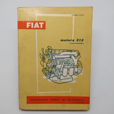 Catalogo parti di ricambio Fiat motore verticale 213,2° ed. 1960. Macchie