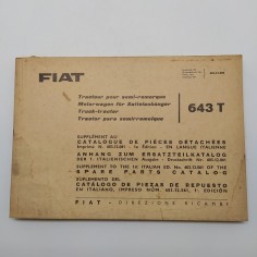 Fiat supplemento al catalogo ricambi trattore 643T, 1964. Segni di umidità e pol