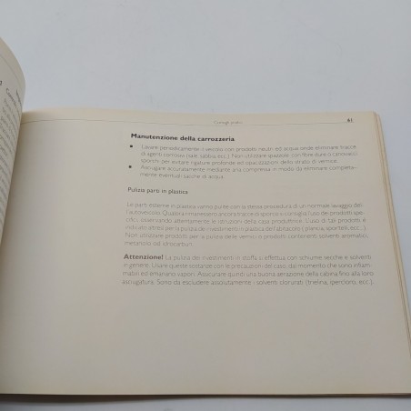 Iveco Manuale uso e manutenzione Daily Turbodaily, 9° ed. 1993. Vistose macchie
