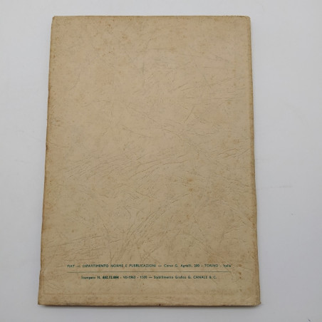Catalogo parti di ricambio Fiat autocarri 643 N, 643 N1, 1° ed. 1963. Macchie
