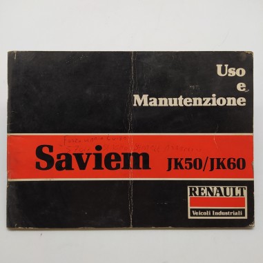 Manuale uso e manutenzione veicoli industriali Renault Saviem JK50/JK60, '79