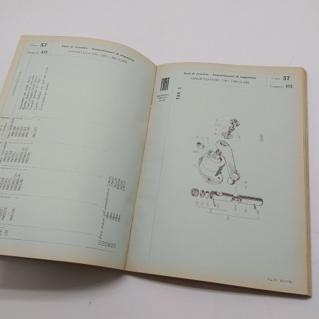 Catalogo parti di ricambio Fiat Gruppi unificati, 2° ed. 1956. Macchie