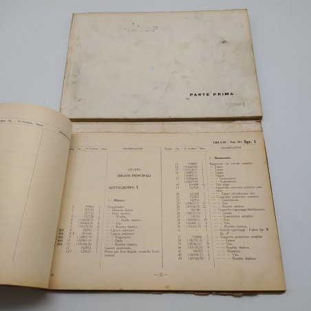 Catalogo parti di ricambio Fiat motore 364 A/58； 364 A/60, 2° ed. 1960. Strappi