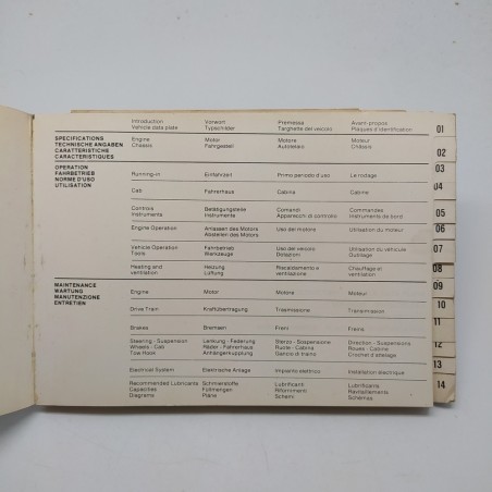 Manuale uso e manutenzione veicoli Iveco. Condizioni mediocri