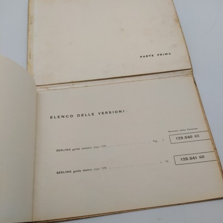 Catalogo parti di ricambio carrozzeria Fiat 1500L； 1° ed. 1963. Polvere e macchi