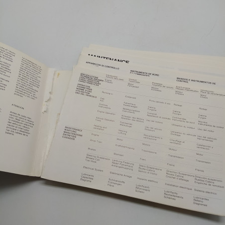 Manuale uso e manutenzione Iveco multilingue 1983. Pagine staccate