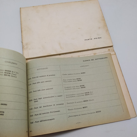 Catalogo parti di ricambio Fiat modello 1500L, 1° ed. 1963. Condizioni mediocri