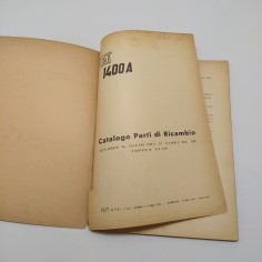 Catalogo parti di ricambio Fiat modello 1400A. Pagine ingirlliate e strappi 2