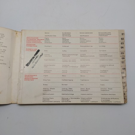 Manuale uso e manutenzione Iveco, 1978. Rilegatura in parte scollata