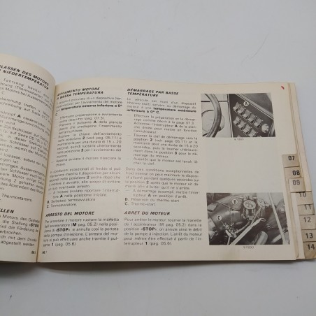 Manuale uso e manutenzione Iveco, 1978. Rilegatura in parte scollata
