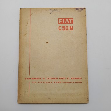 Catalogo parti di ricambio, supplemento, autocarro C 40 N, 1958. Mediocre