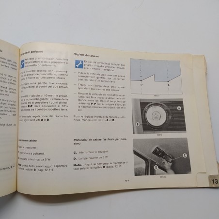 Manuale uso e manutenzione Fiat veicoli industriali 1979. Condizioni mediocri