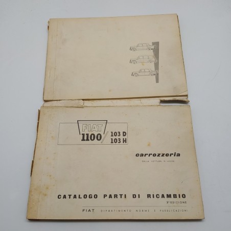 Catalogo parti di ricambio Fiat 1100/103D & 103H, 3° ed. 1959. Strappo profondo