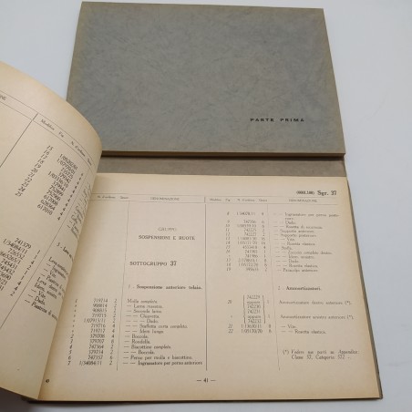 Catalogo parti di ricambio autocarro medio Fiat 639 N2, 3° ed. 1961. Polvere