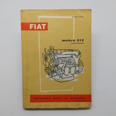 Catalogo parti di ricambio Fiat motore 213 verticale, 2° ed. 1960. Macchie